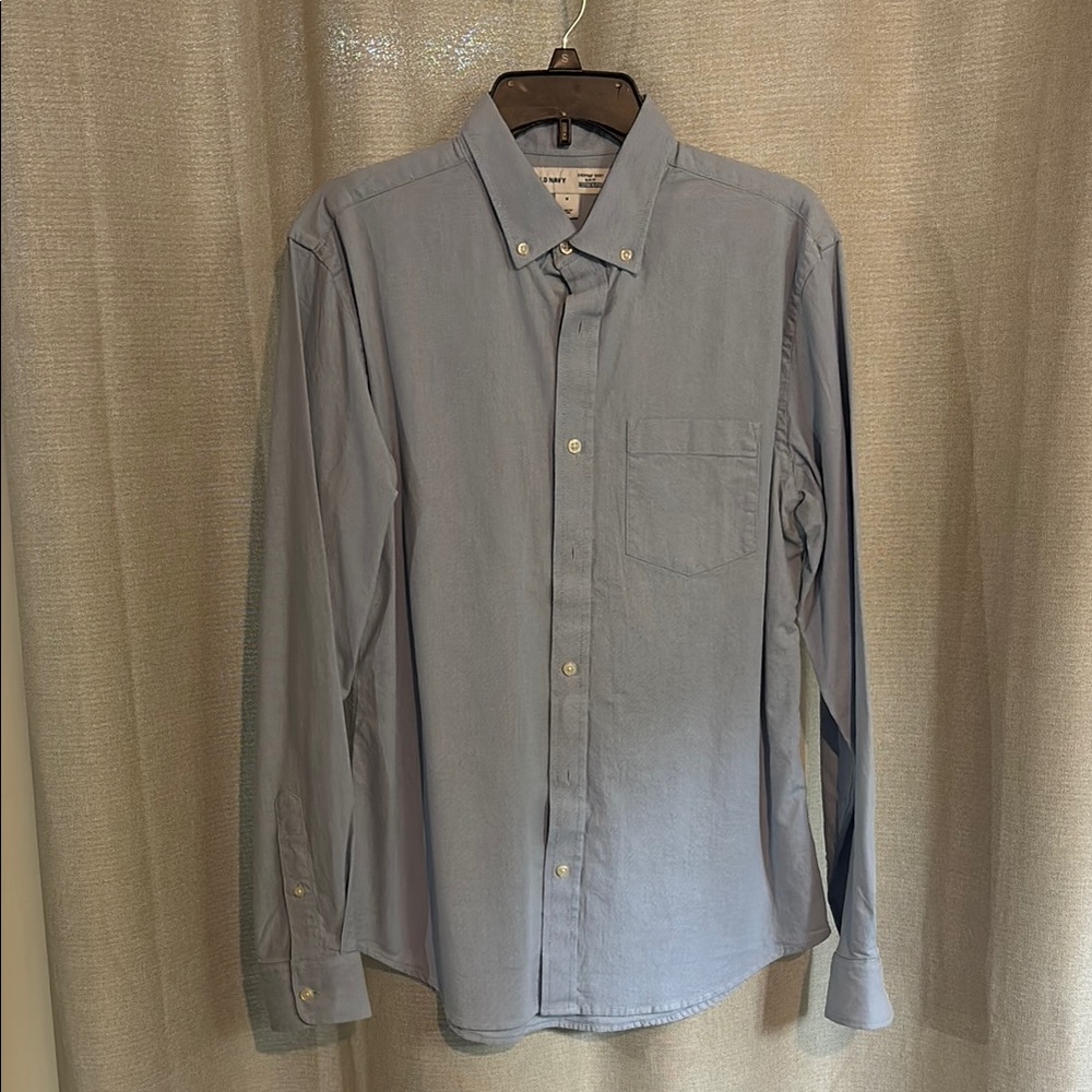 Old Navy Blue Casual Button Down Shirt Classic Design